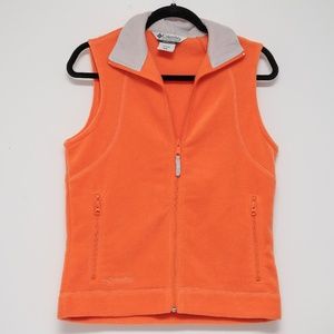 Columbia Orange Fleece Vest